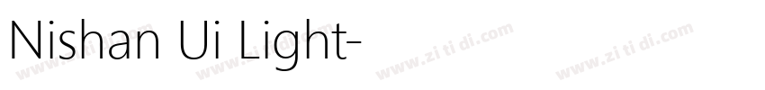 Nishan Ui Light字体转换